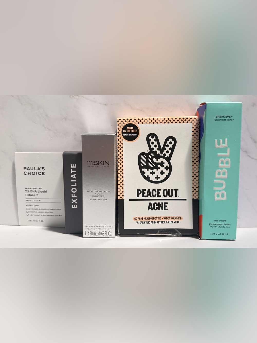 NEW Skincare Bundle | 111SKIN, Paula’s Choice, Peace Out & Bubble | Unopened